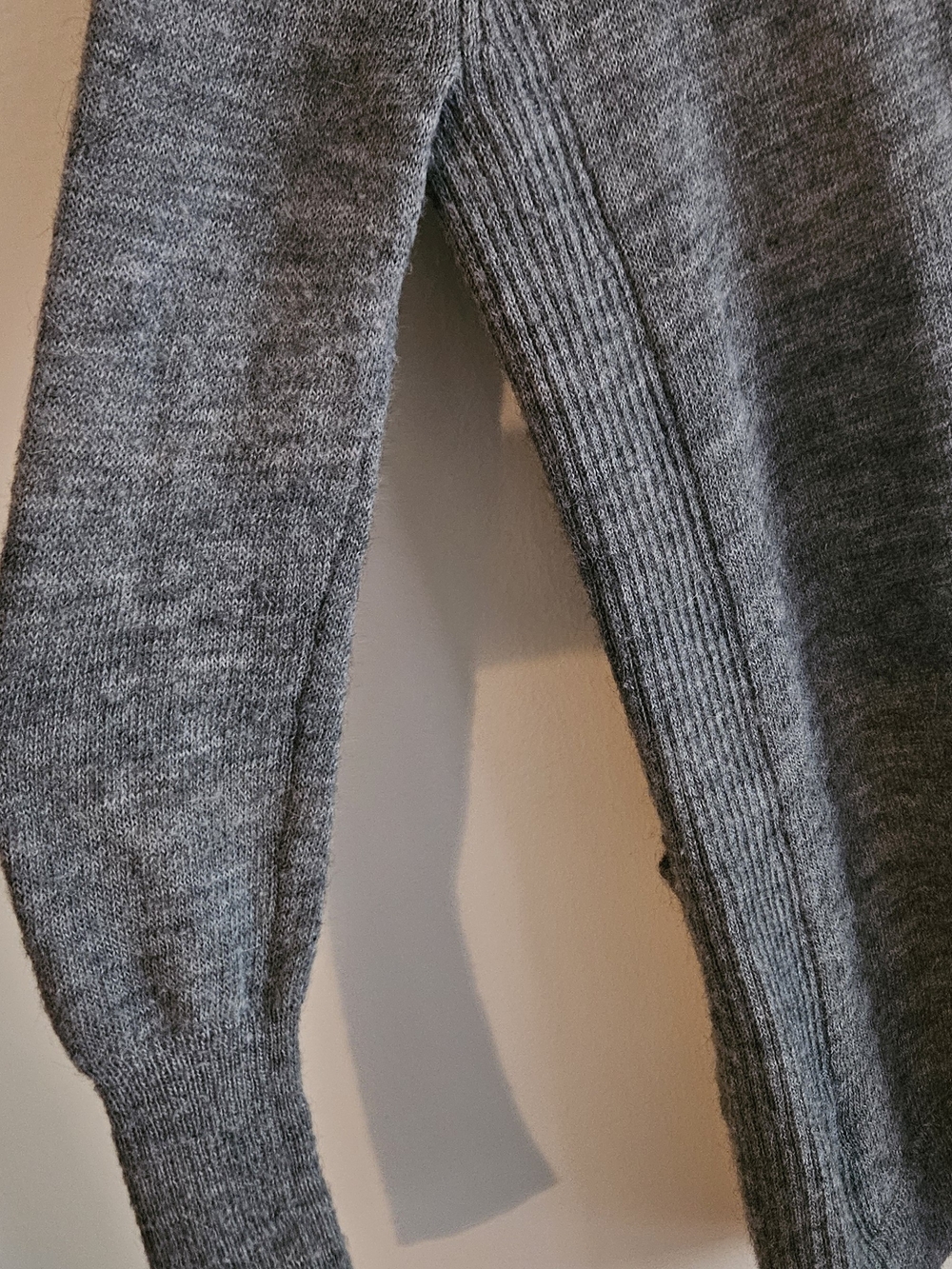 J. Crew Heather Gray Rib-Panel Knit Sweater. Alpaca And Merina Wool Blend.Office